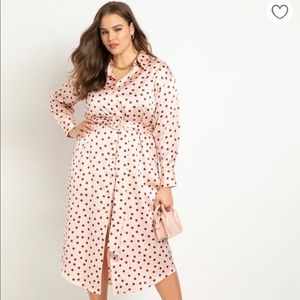 Beautiful satin look polka dot dress